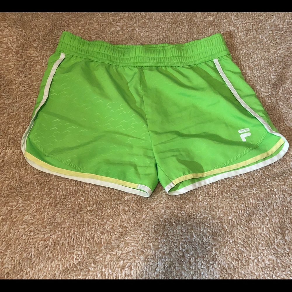 Green Fila shorts